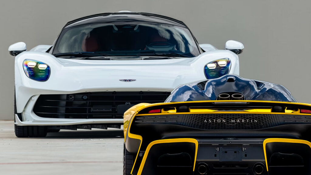 Retums tirgū: ASV kolekcionārs pārdod divus gandrīz jaunus Aston Martin Valhalla ar identisku nobraukumu